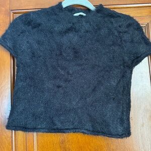 Zara Knitwear girls sparkly eyelash short sleeve sweater